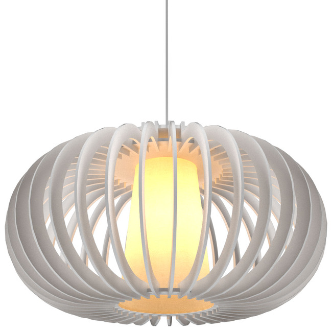 Stecche Di Legno Oval Pendant - Overstock-Discontinued by Accord Iluminacao