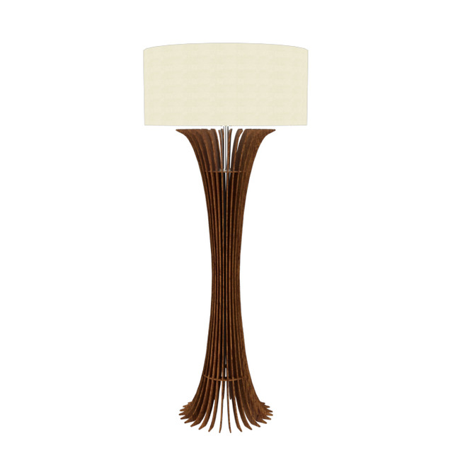 Stecche Di Legno Curved Floor Lamp by Accord Iluminacao