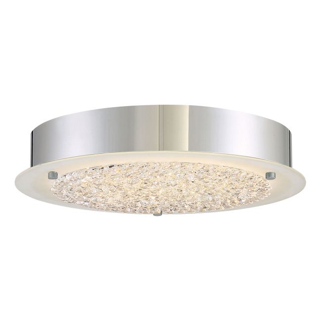 Platinum Blaze Round Ceiling Flush Light by Quoizel