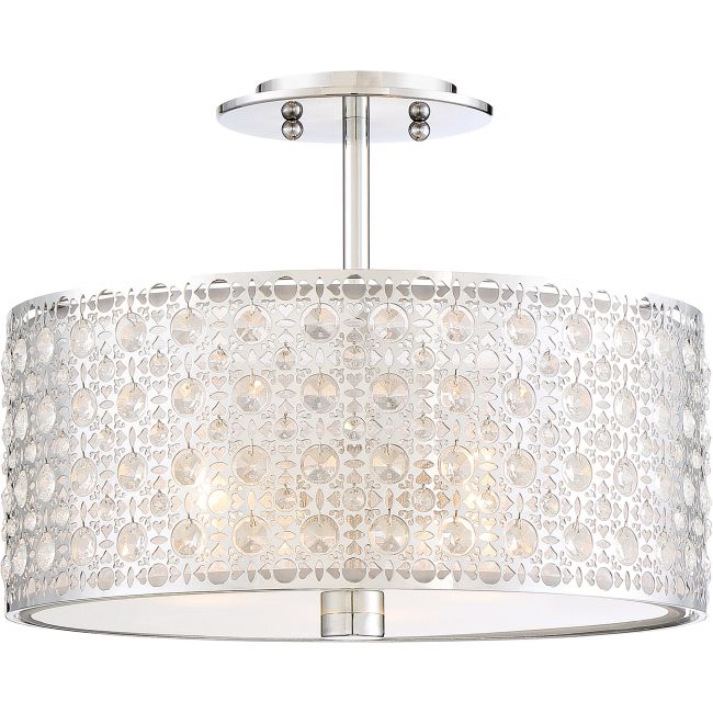 Platinum Verity Semi Flush Ceiling Light by Quoizel