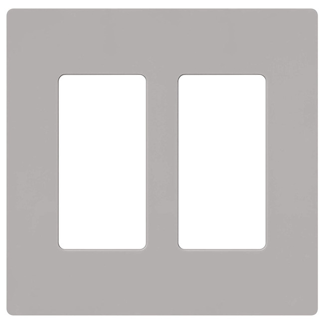 Claro Designer Style 2 Gang Wall Plate by Lutron