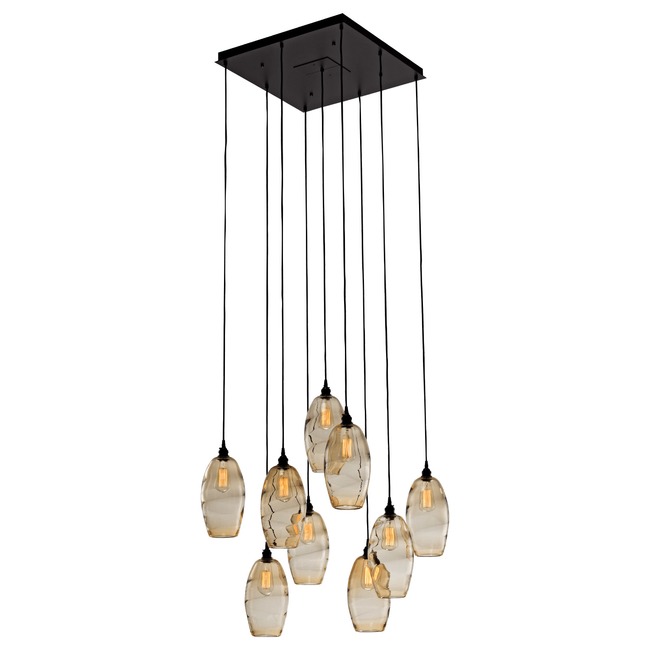 Ellisse Square Multi Light Pendant by Hammerton Studio