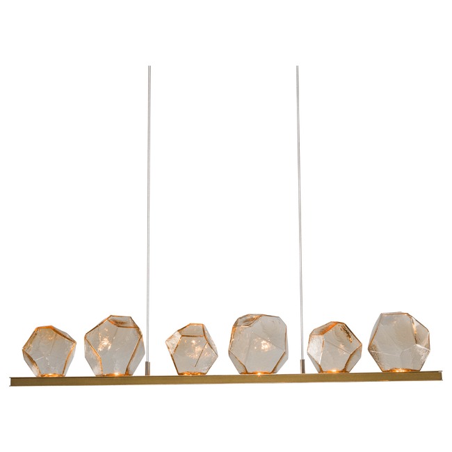 Gem Bezel Linear Pendant by Hammerton Studio