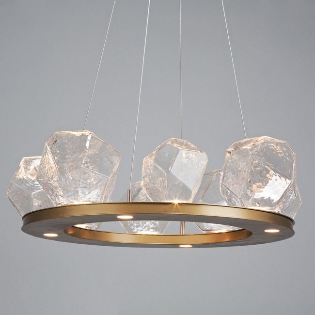 Gem Ring Single Tier Chandelier by Hammerton Studio