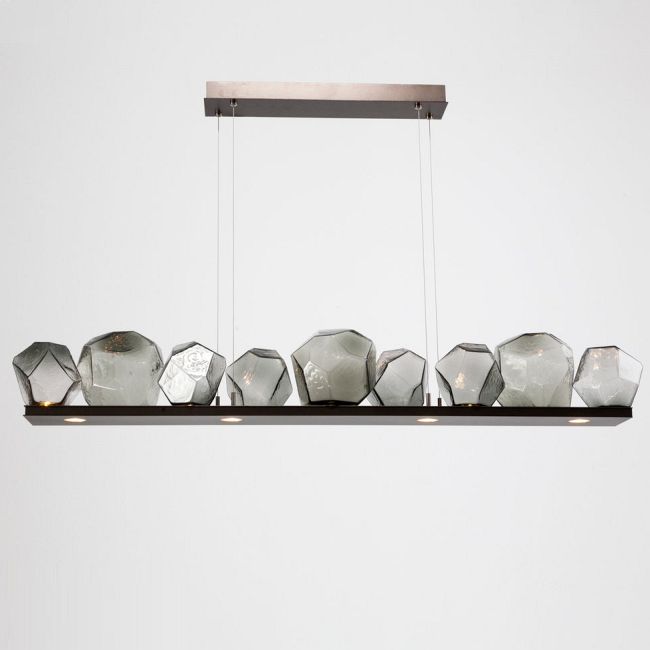 Gem Bezel Linear Pendant by Hammerton Studio