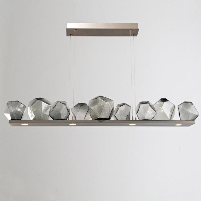 Gem Bezel Linear Pendant by Hammerton Studio