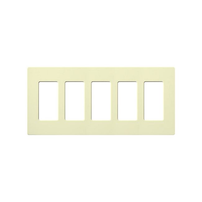 Claro Designer Style 5 Gang Wall Plate by Lutron