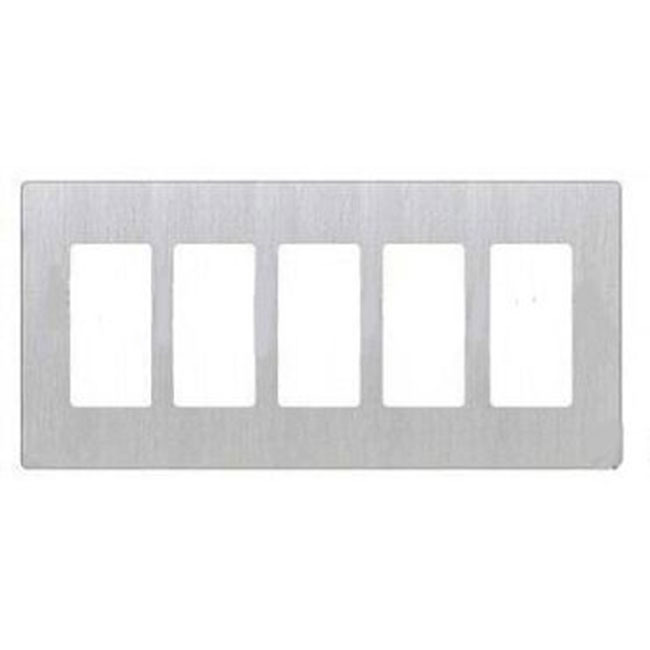 Claro Designer Style 5 Gang Wall Plate by Lutron