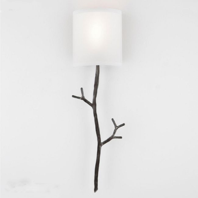 Ironwood Twig Linen Wall Light by Hammerton Studio