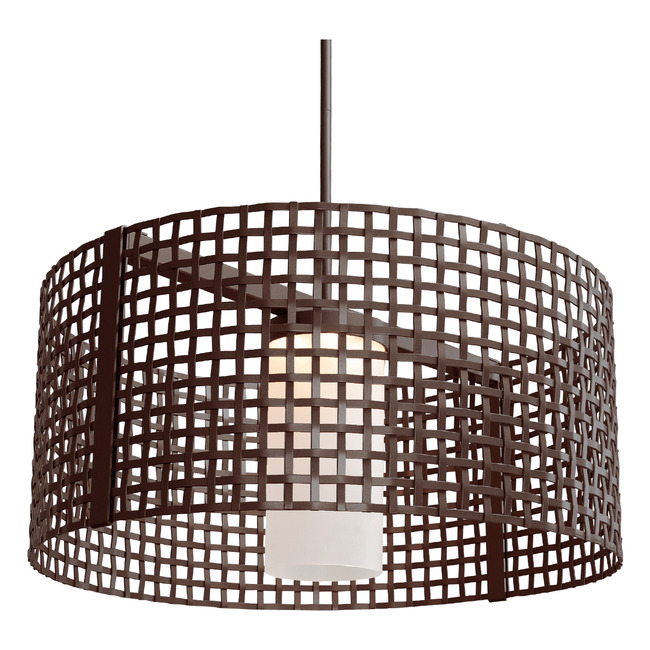 Tweed LED Drum Pendant by Hammerton Studio