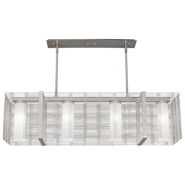 Downtown Mesh Linear LED Chandelier by Hammerton Studio