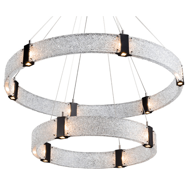 Parallel Dual Ring Chandelier by Hammerton Studio