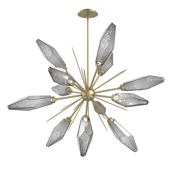 Rock Crystal Starburst Chandelier by Hammerton Studio