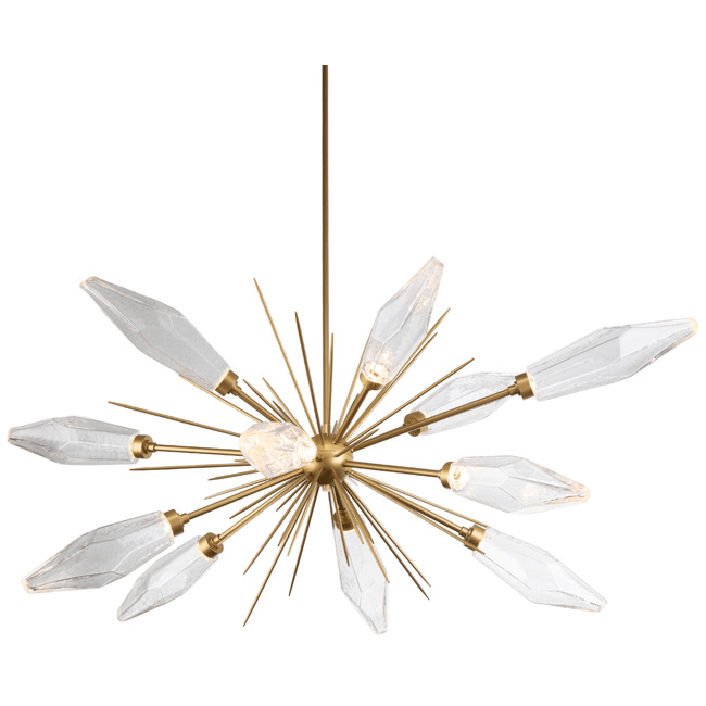 Rock Crystal Oval Starburst Chandelier by Hammerton Studio