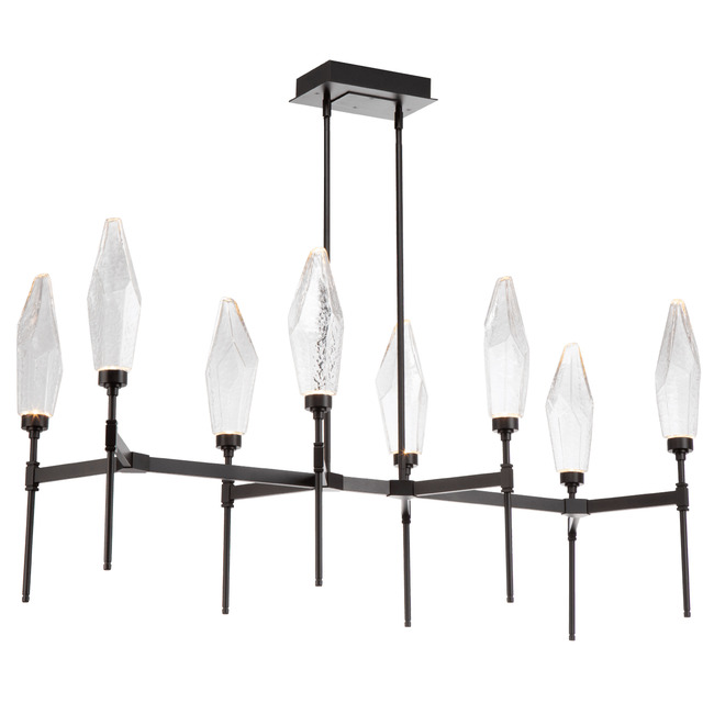 Rock Crystal Linear Belvedere Chandelier by Hammerton Studio