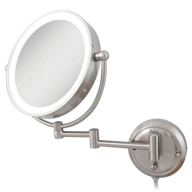 Glamour 1X/5X Plug in Lighted Wall Mount Mirror by Zadro