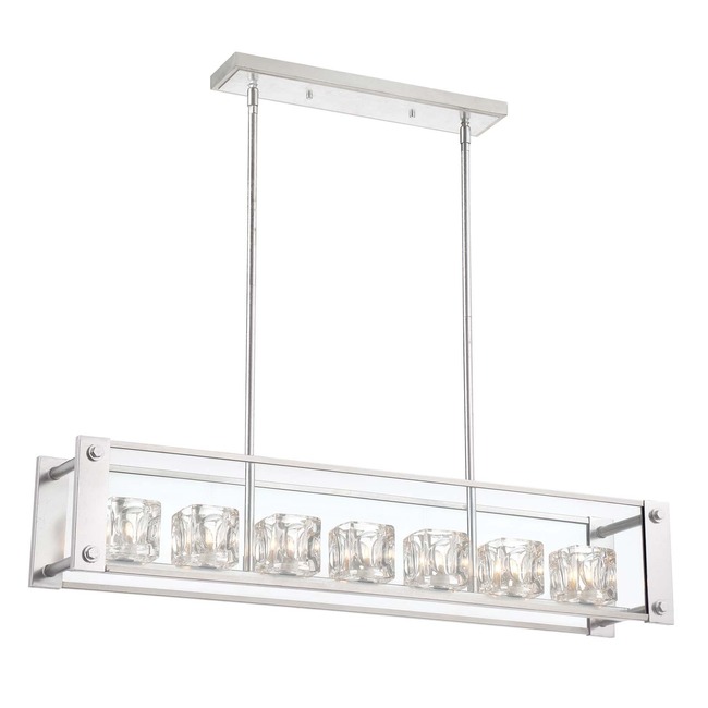 Cavern Linear Island Chandelier by Zeev Lighting