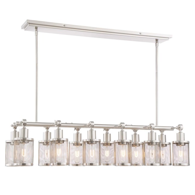 Geminus Linear Island Chandelier by Zeev Lighting