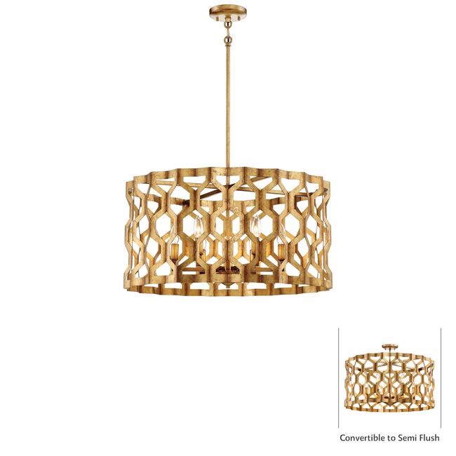 Coronade Convertible Pendant / Semi Flush Mount by Metropolitan Lighting