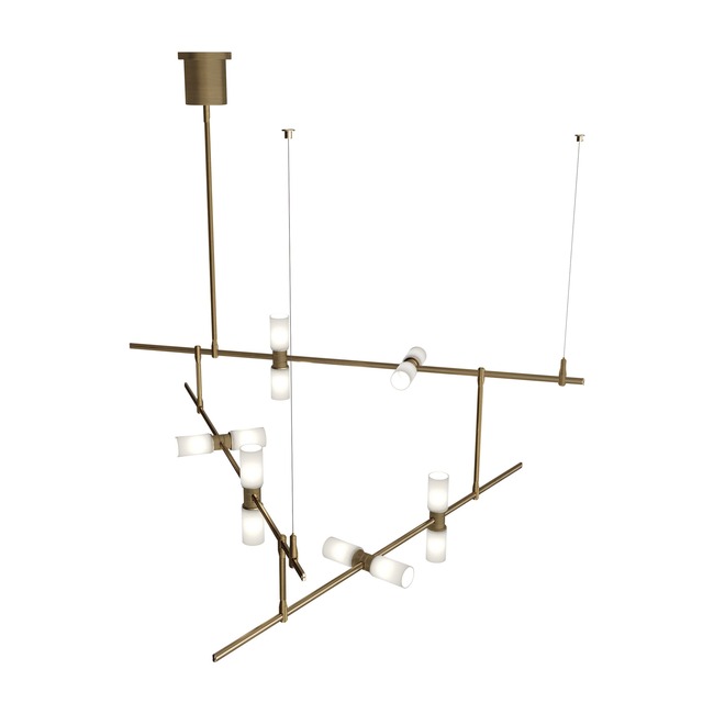 ModernRail Cylinder Chandelier 2 by Visual Comfort Modern