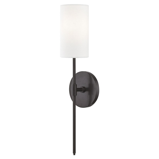 Olivia White Linen Wall Sconce by Mitzi