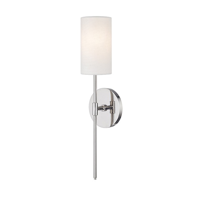 Olivia White Linen Wall Sconce by Mitzi