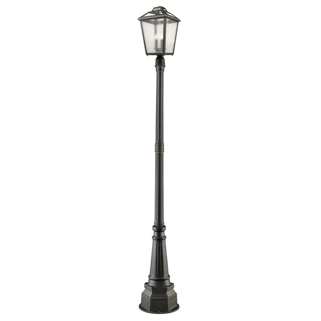 Bayland Outdoor Post Light with Round Post/Decorative Base by Z-Lite