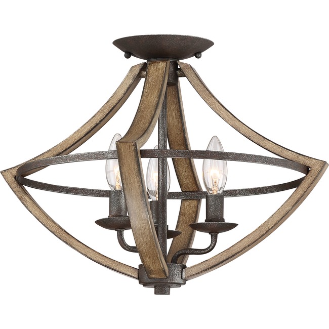 Shire Semi Flush Ceiling Light by Quoizel