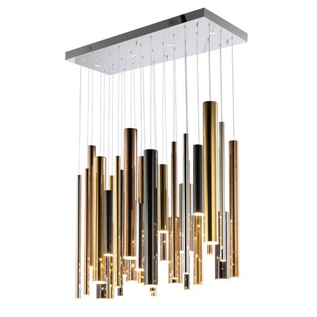 Flute Multicolor Linear Pendant by Et2