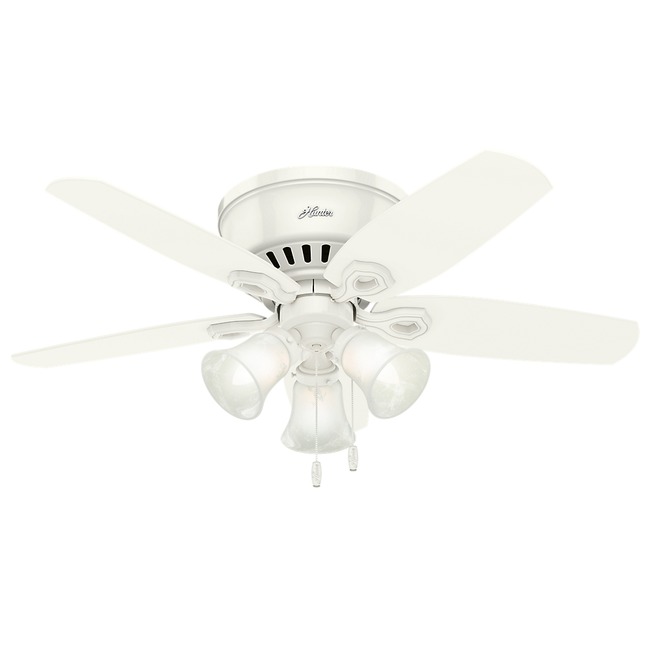 Builder Low Profile Ceiling Fan with Light by Hunter Fan