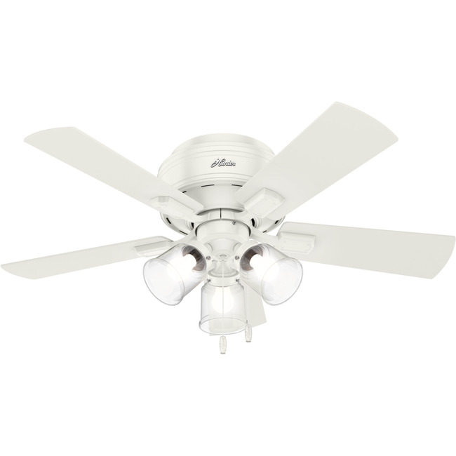 Crestfield Low Profile Ceiling Fan with Light by Hunter Fan