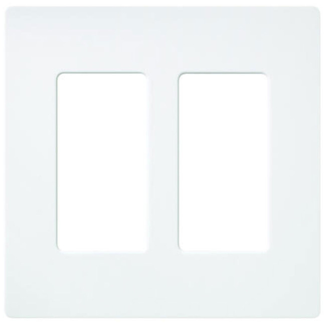 Claro Designer Style 2 Gang Wall Plate by Lutron
