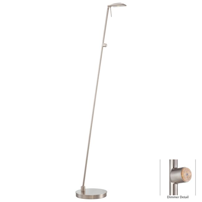 Georges LED Square Head Reading Room Pharmacy Floor Lamp by George Kovacs