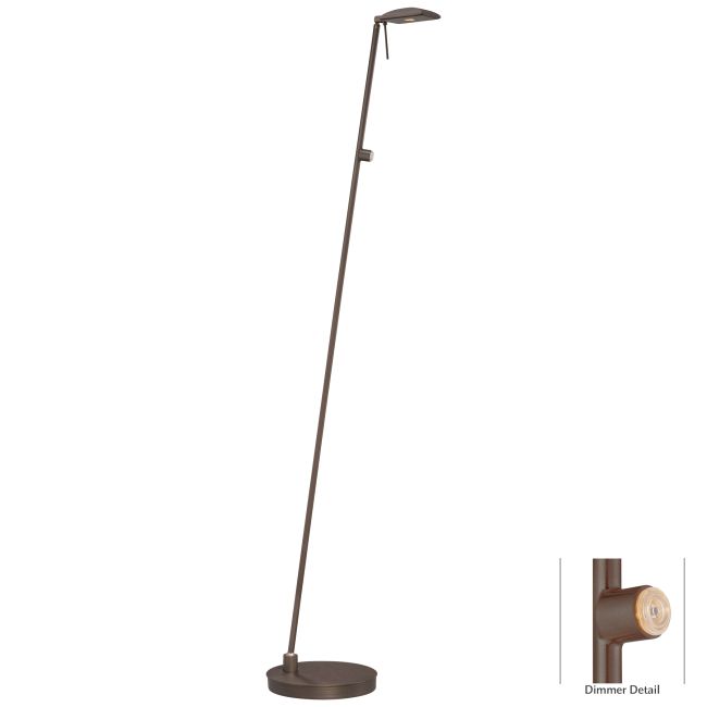 Georges LED Square Head Reading Room Pharmacy Floor Lamp by George Kovacs
