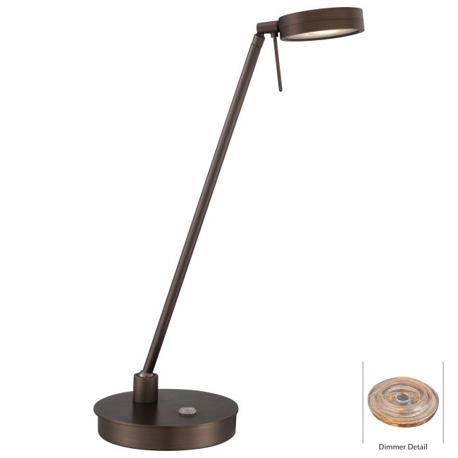 Georges Reading Room LED Flat Head Desk Lamp by George Kovacs