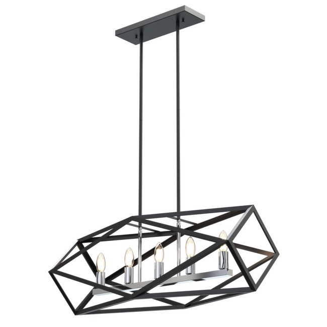 Polygon Linear Pendant by DVI Lighting