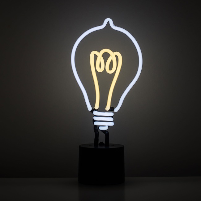 Lightbulb Neon Table Light by Amped & Co