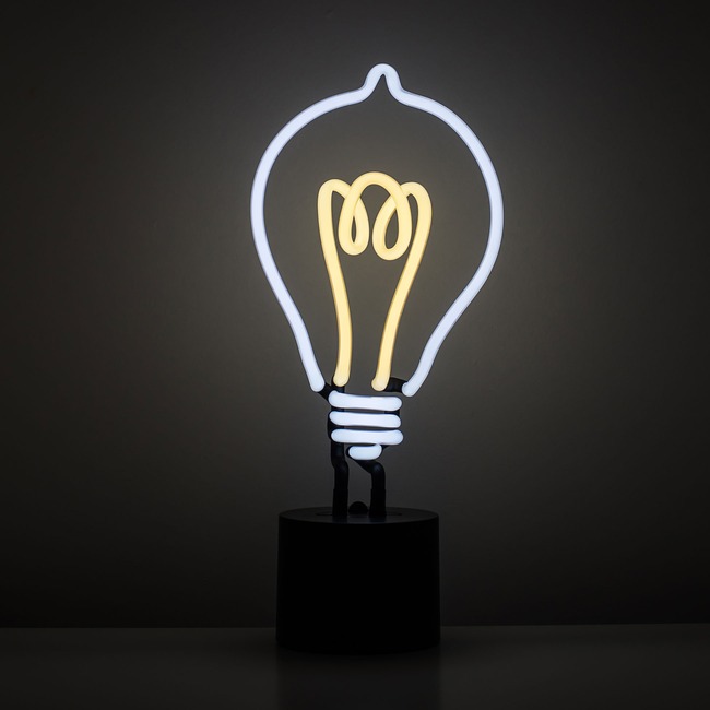 Lightbulb Neon Desk Light by Amped & Co