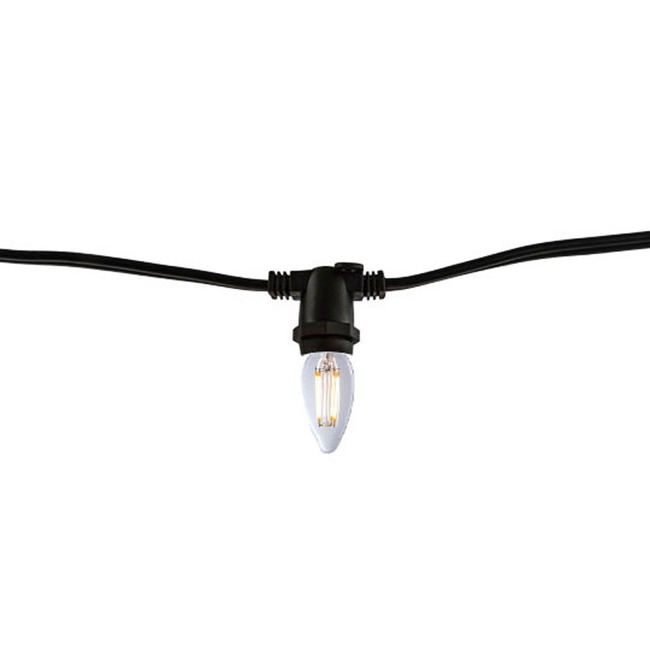 String Light Set E12 Candelabra Base 14 Foot 10 Socket by Bulbrite
