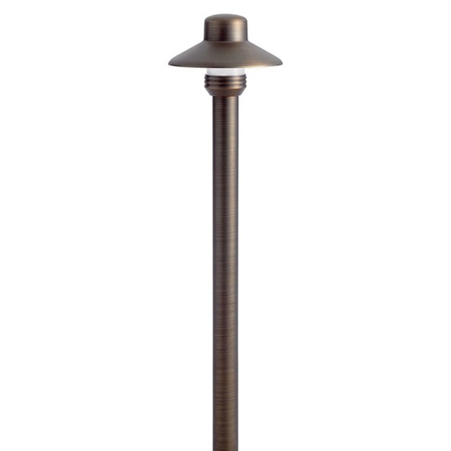 12V Brass Hat Dome Path Light by Kichler