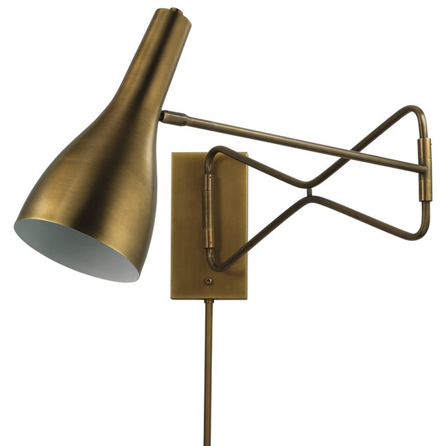Lenz Plug-in Swing Arm Wall Light by Jamie Young Company