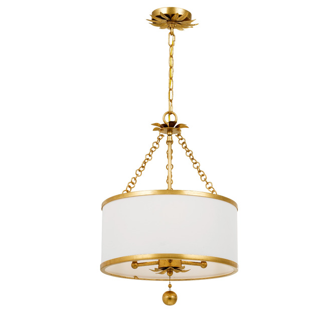 Broche Drum Chandelier by Crystorama