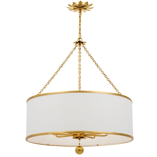 Broche Drum Chandelier by Crystorama