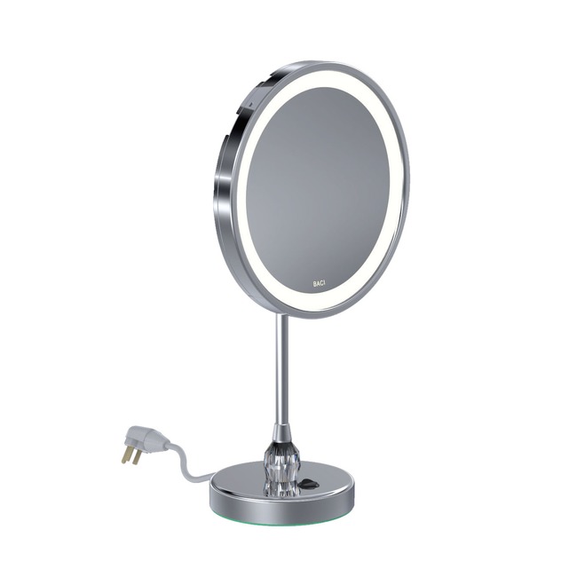 Baci Senior Vanity Mirror with Crystal Trim by Remcraft Lighting