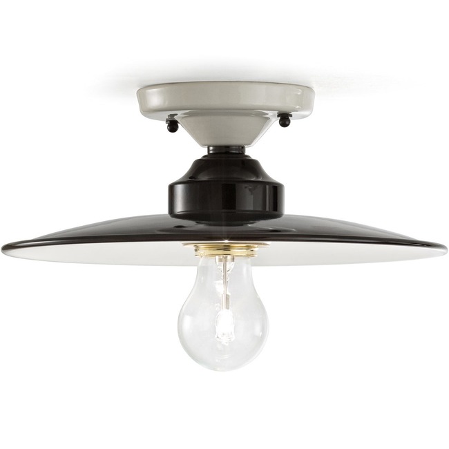 B&W Disc Ceiling Light Fixture by Ferroluce