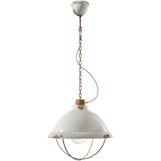 Industrial Large Cage Pendant by Ferroluce