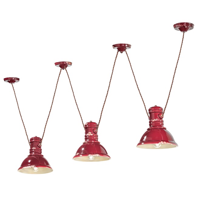 Industrial 3 Light Pendant by Ferroluce