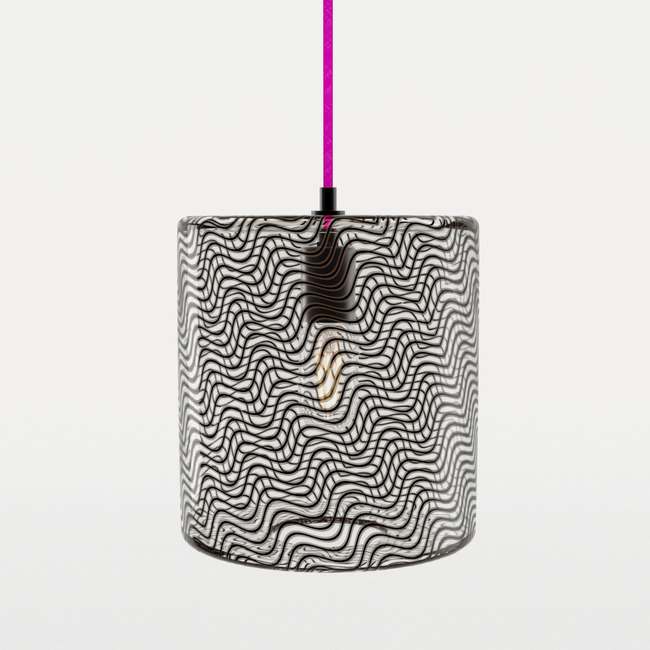 Cane Charcoal Drift Drum Pendant by Keep Lighting