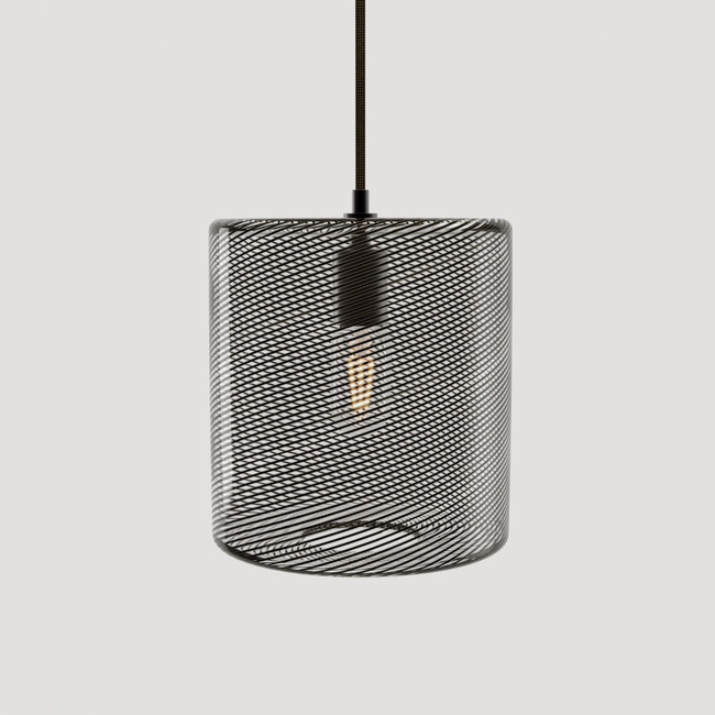 Cane Charcoal Track Drum Pendant by Keep Lighting
