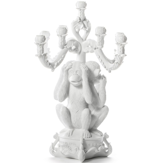 Giant Burlesque 3 Monkeys Candle Holder by Seletti